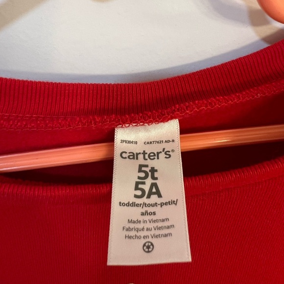 Toddler Girl’s 5T Christmas Reindeer Buffalo Plaid Sweatshirt Outfit - Picture 3 of 3